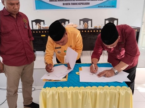 Penandatanganan MoA dengan Pemerintah Tidore Utara