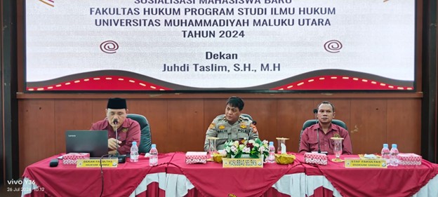 Kegiatan Sosialisasi Mahasiswa baru kepada siswa Bintara di Polda Maluku Utara